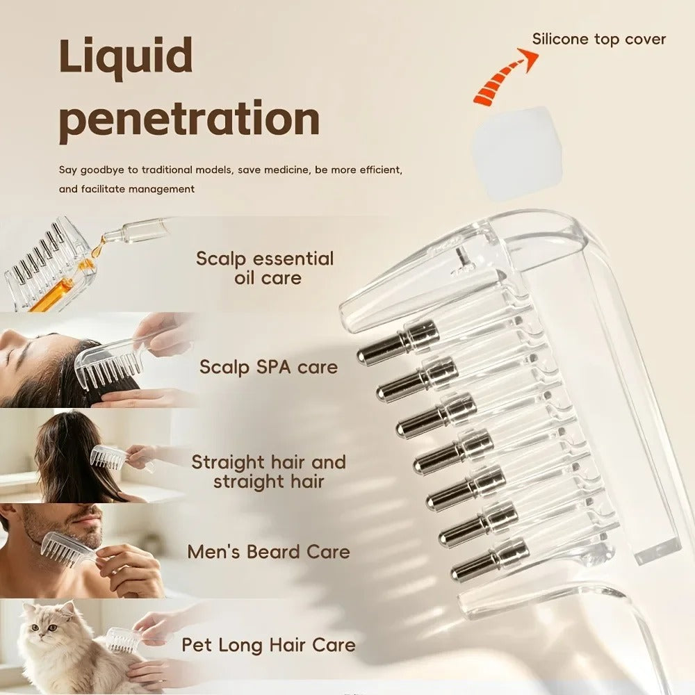 Transparent Refillable Essential Oil Hair Comb|Free Delivery