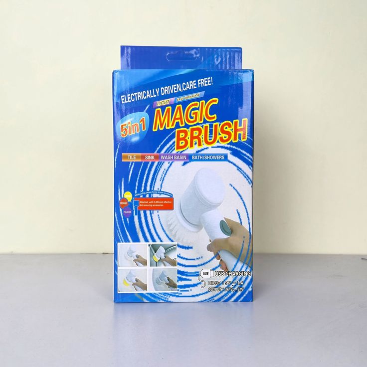 5-in-1 Electric Cleaning Brush – White | Multi-Purpose Household Cleaner