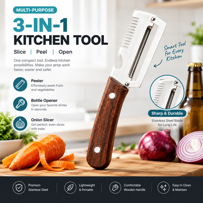 3 In 1 Multi Functional Vegetable Peeler Knife