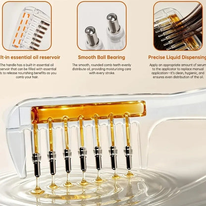 Transparent Refillable Essential Oil Hair Comb|Free Delivery