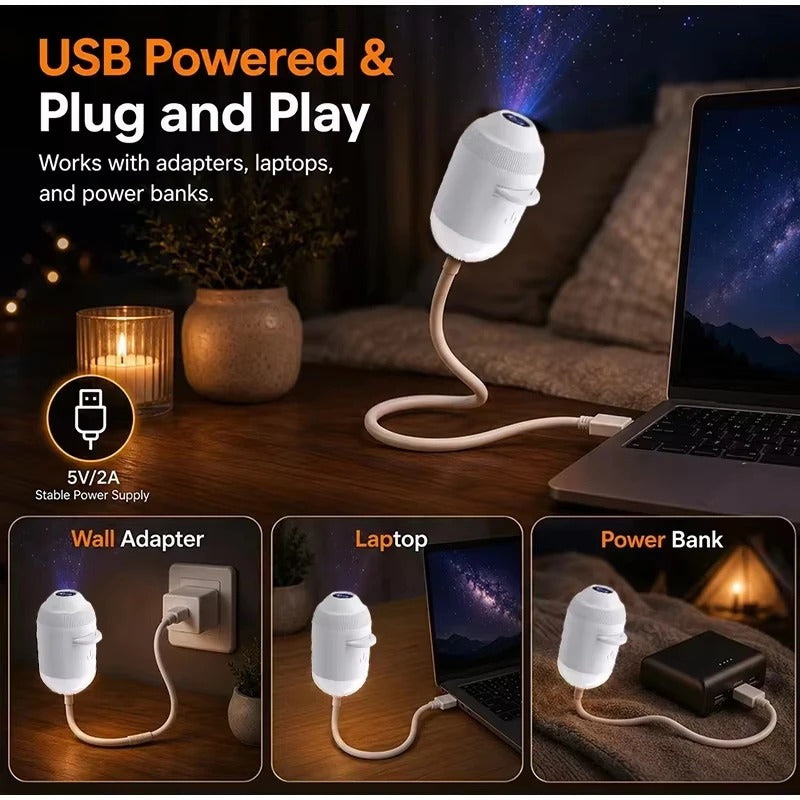 USB Flexible Galaxy Star Projector Lamp