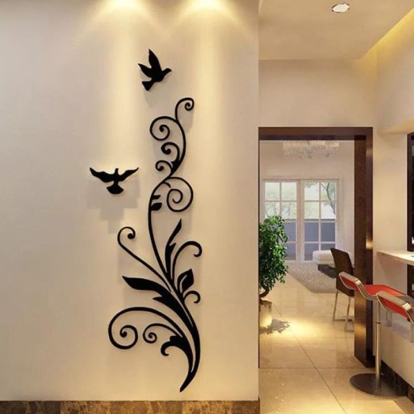 bird-living-room-bedroom-entrance-door-wooden-wall-art-decoration - 1