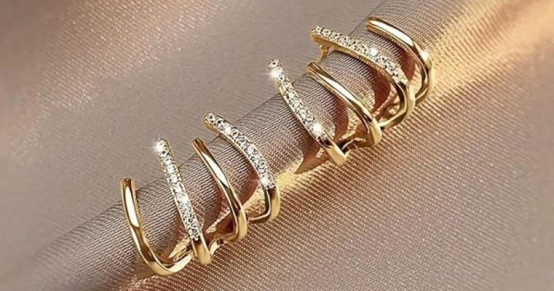 w-shape-zircon-korean-earring-cuff-earrings-that-look-like-multiple-piercings-for-women - 5